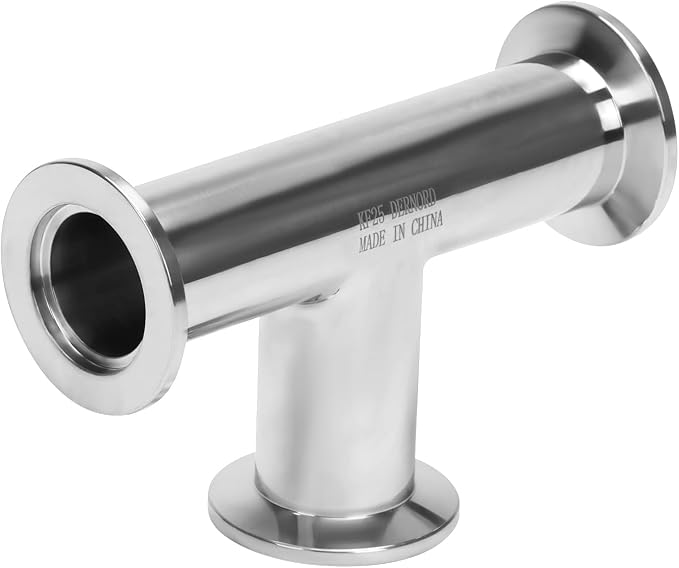 DERNORD KF-25 Tee 3 way Vacuum Fittings Stainless Steel 304 Pipe Fittings - Image 2