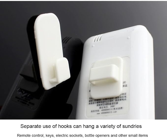 Wall Mount Remote Control Hanger 4 Pcs Self Adhesive Hook Set Holder - Image 4