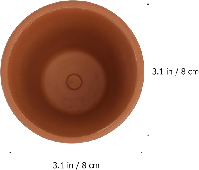 5pcs Red Clay Succulent Pots - Image 2