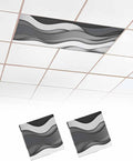 Yukro 2 Pack Black Ombre Fluorescent Light Covers Grey White Gradient Abstract by Unknown
