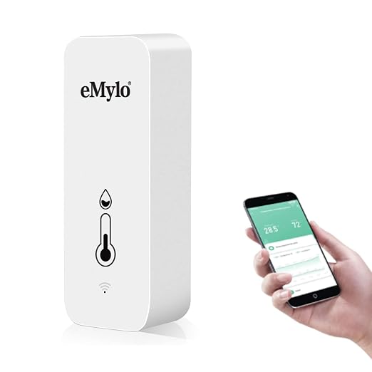 eMylo WiFi Hygrometer Indoor Thermometer Room Thermometer and Humidity Meter by Yasorn