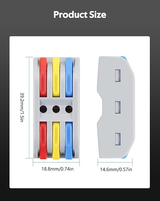 ALITOVE 3 Wire Splice Connectors 10pcs Quick Connect Wire Connectors Push-in - Image 7