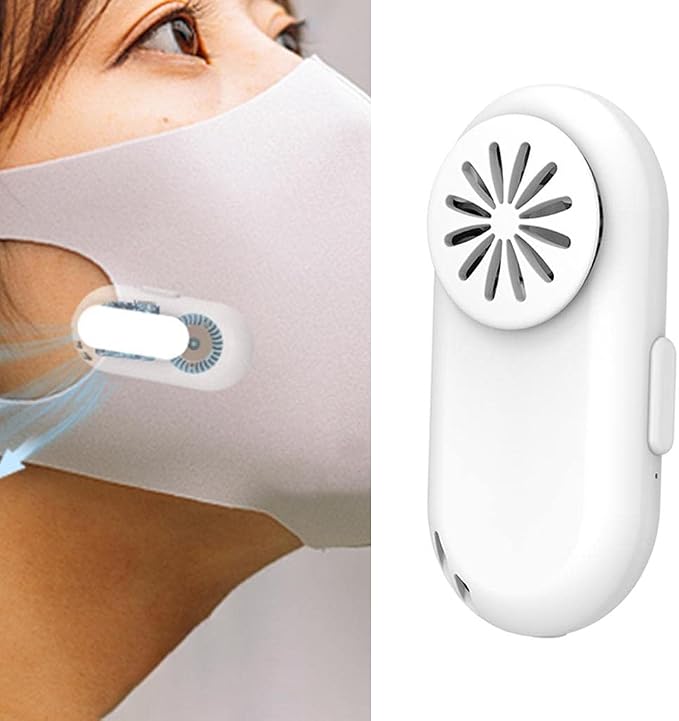 Clip On Face Mask Fan USB Rechargeable 3 Speeds Air Cooler | Portable Face - Image 4