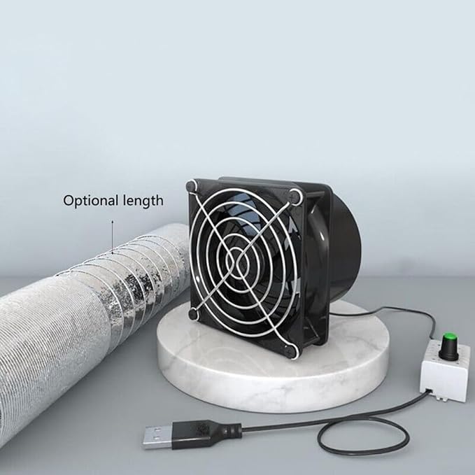 Smoke Absorber Fume Extractor Fan USB Adjustable Solder Pipe Duct Exhuast Fan - Image 9