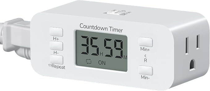 DEWENWILS 36 Hours Countdown Timer Outlet, Timers by DEWENWILS