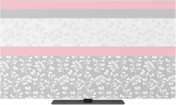 Watercolor Flower Leaf Plant Indoor TV Cover, Elastic TV Screen Protector - Image 2