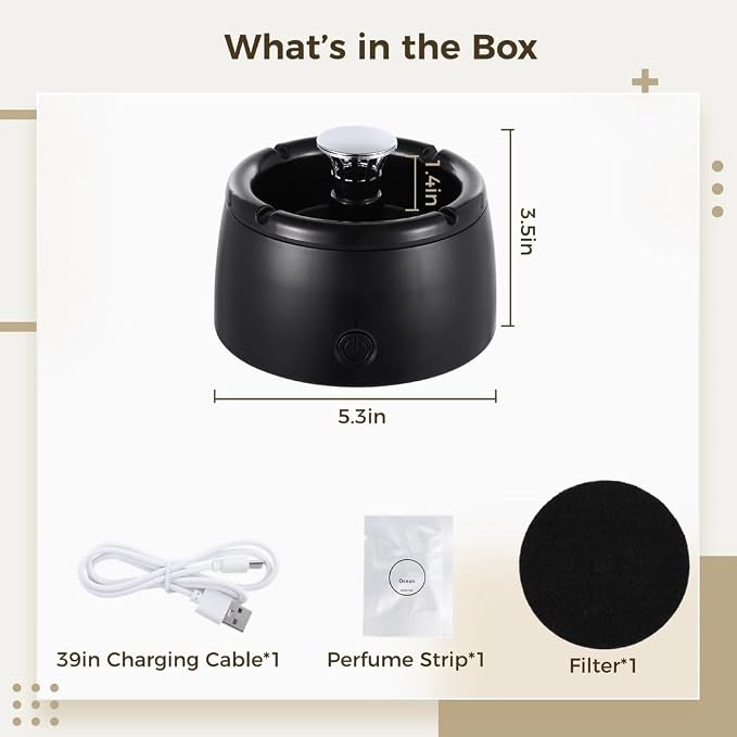 Home Office Smoker Ashtray, Ocean-Scented Perfume Strip Aroma Diffuser With - Image 7