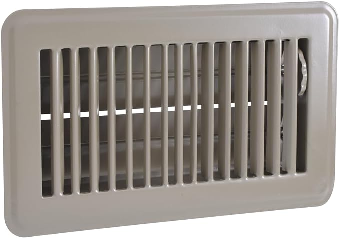 EZ-FLO 4 x 8 Inch Floor Register Vent Cover, One-Way Ventilation Register by EZ-FLO
