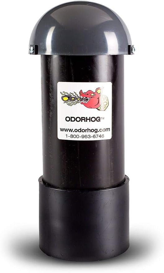 OdorHog Vent Stack Pipe Filter 4 Sizes, Removes Outdoor Septic and Sewer Odors by OdorHog-StoptheStink
