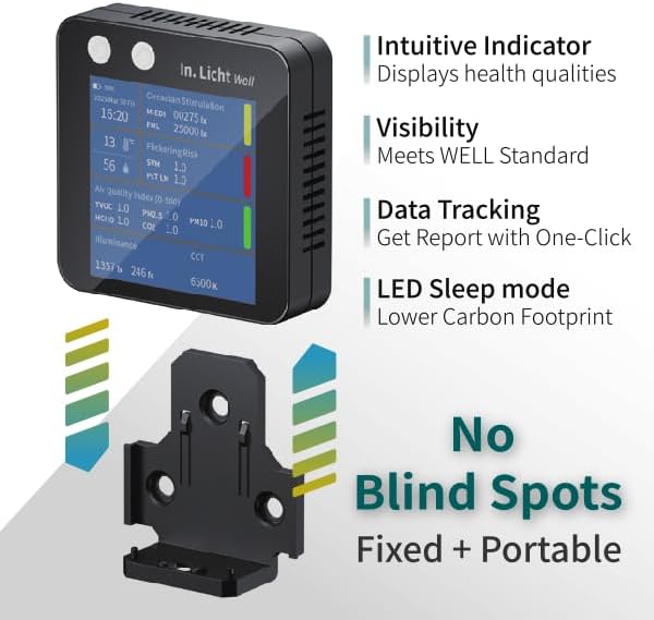 In.Licht Well-PortableWELL‑Certified 19‑in‑1 Light & Indoor Air Quality Monitor - Image 5