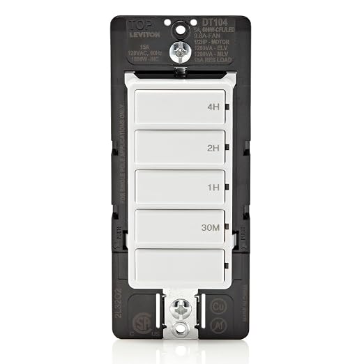 Leviton Countdown Timer Switch for household lights, heaters and exhaust fans by Leviton