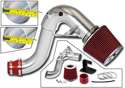 Cold Air Intake System with Heat Shield Kit + Filter Combo RED Compatible - Image 2
