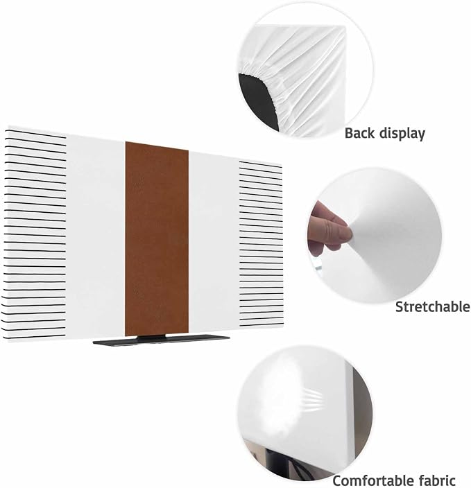 Minimalist Rustic Boho Ethnic Art Indoor TV Cover, Elastic TV Screen Protector - Image 7