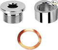 M18X1.5 Car Stepped Mounting Bung and Plugs, Stainless Steel Notched Style by Unknown