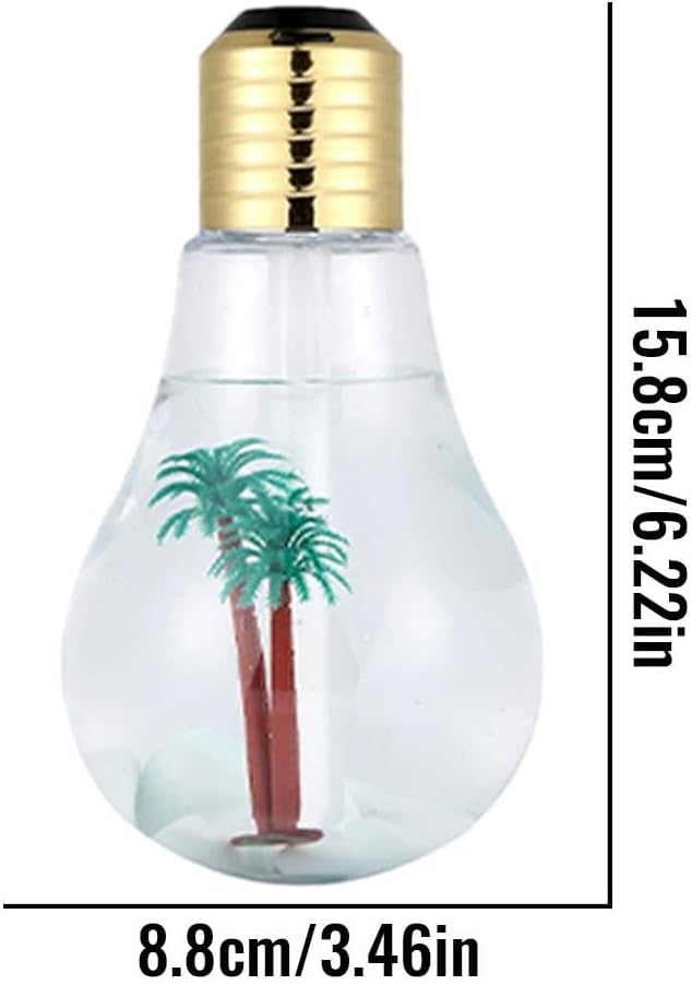 USB Air Humidifier Bulb with 7 Colors, Portable Bulb Ultrasonic Humidifier - Image 2
