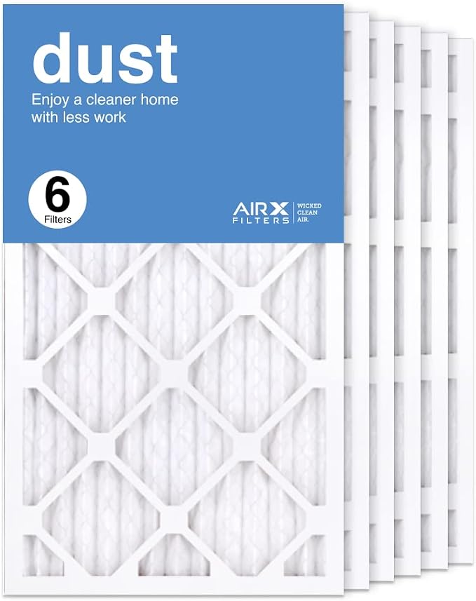 AIRX FILTERS WICKED CLEAN AIR. MERV 8 Rating, Pleated Air Filter Dust Series by AIRXFILTERSWICKEDCLEANAIR