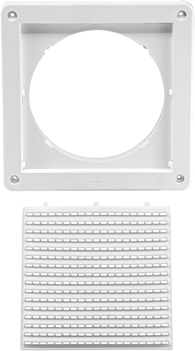 Lambro 606W-ML 6-In. White Plastic Fresh Air Intake Vent - Image 5