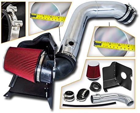 Cold Air Intake System with Heat Shield Kit + Filter Combo RED Compatible - Image 2