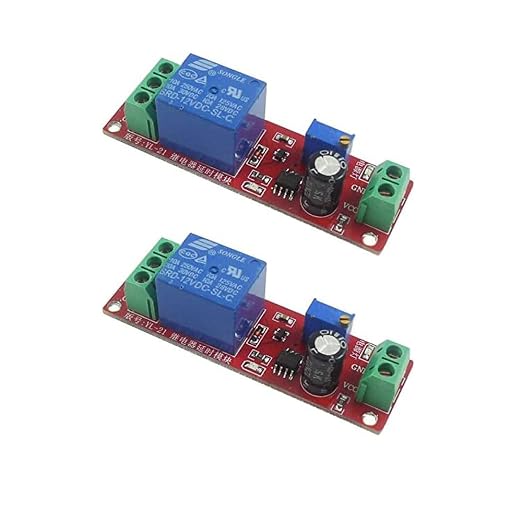 2PCS DC 12V NE555 Delay Timer Relay Switch Module 0 to 10 Seconds Adjustable by Ferwooh