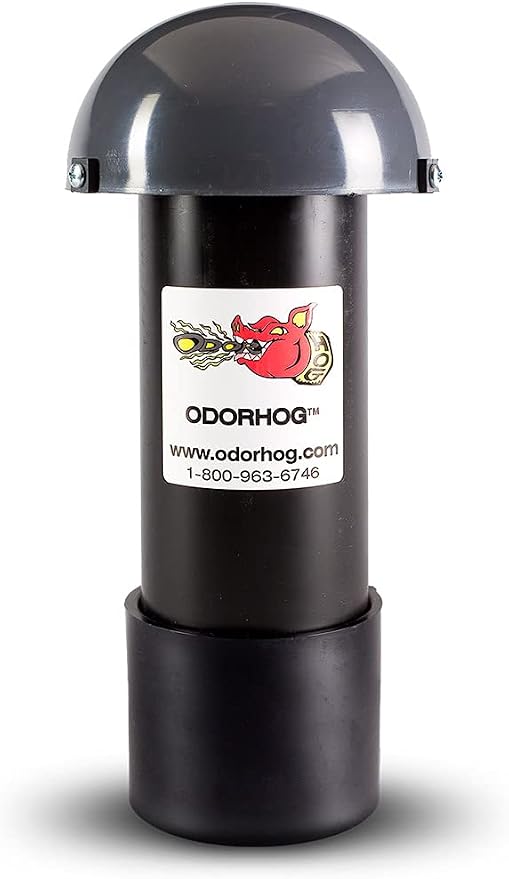 OdorHog Vent Stack Pipe Filter 4 Sizes, Removes Outdoor Septic and Sewer Odors by OdorHog-StoptheStink