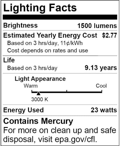 Sunlite 05571-SU Purion CFL T3 Spiral Light Bulb, 23 Watts, 1500 Lumens - Image 4