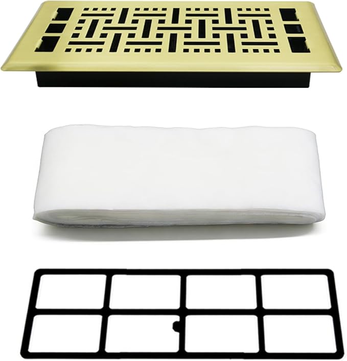 4x10 Inch Brushed Gold Floor Air Vent Register by JATOHOME