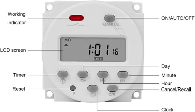 Mini Programmable Timer Switch, 1 Second to 168 Hours, Electronic Automatic - Image 4