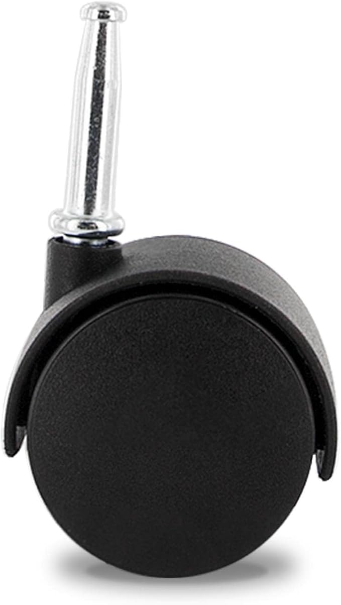 2" Wheel Diameter | Black Nylon Swivel Hooded Samson Twin Wheel Caster | 5/16" - Image 3