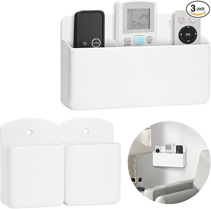 3 Pack Remote Control Holder Wall Mount, Tv Wall Remote Control Holder Pen by UOIXPUHUO