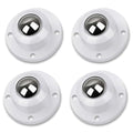 Self Adhesive Caster Wheels for Furniture, Storage Box, Trash Can, PC Stainless by Deear