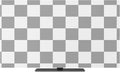 White Gray Buffalo Plaid Indoor TV Cover, Elastic TV Screen Protector by Unknown