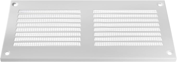 HVAC OV 8" x 4" Inch White Metal Ducting Grille - Image 7