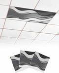 Yukro 3 Pack Black Ombre Fluorescent Light Covers Grey White Gradient Abstract by Unknown