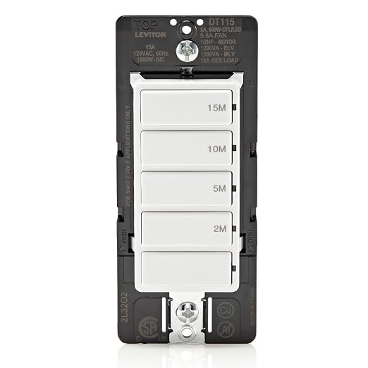 Leviton Countdown Timer Switch for bathroom fan and household lights, 2-5-10-15 by Leviton
