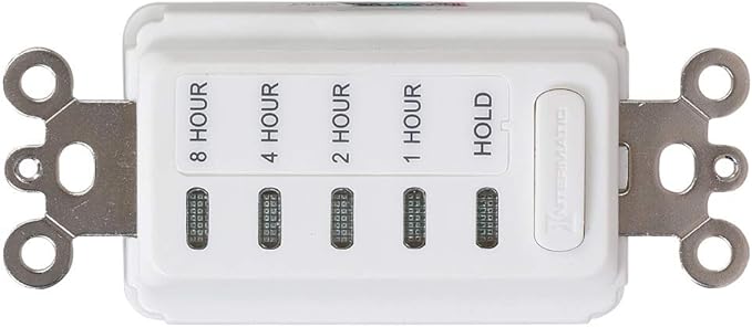 Intermatic EI220W 1/2/4/8 Hour SPST 1800-Watt In-Wall Countdown Timer - Image 2
