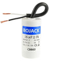 BOJACK Run Capacitor 16 uF 250V AC 16 MFD CBB60 2 Wire 50/60Hz Cylinder Motor by BOJACK
