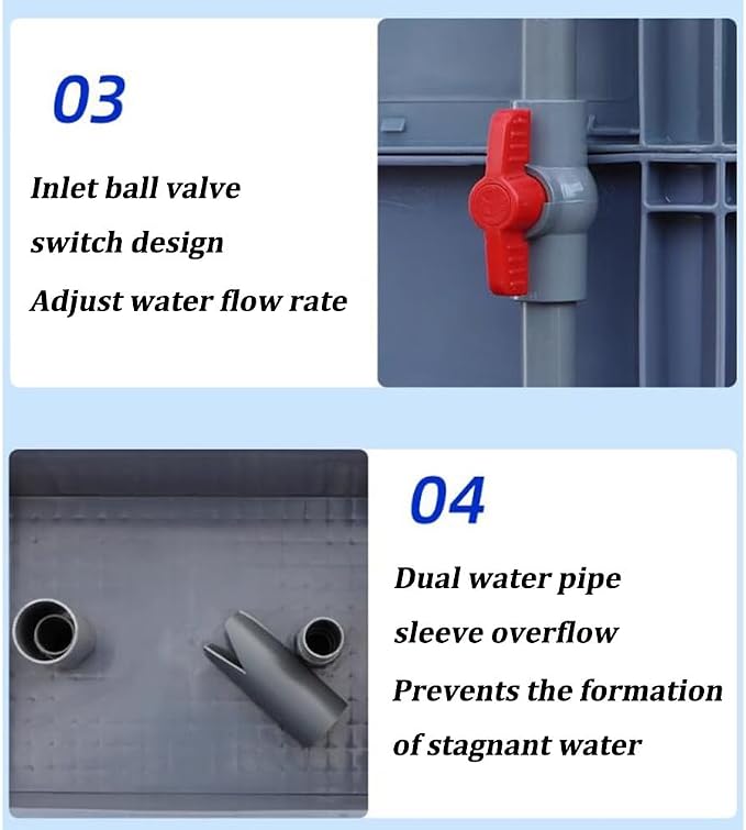 GRRICEPL Fish Tank Filter Box, Waterfall Bio-Filtration Aquarium, Turtle Tank - Image 5