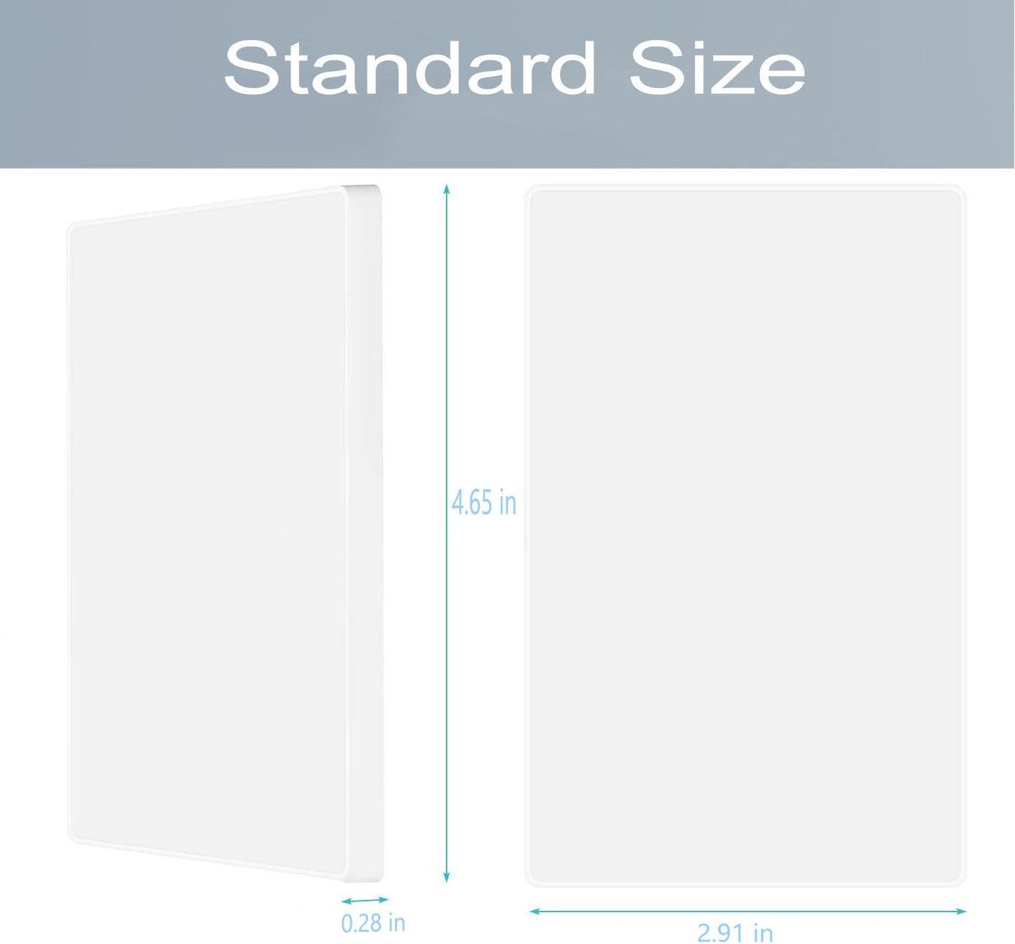 1-Gang Screwless Blank Wall Plate Cover Blank Switch Outlet Electrical Faceplate for Light Switch, Receptacle, Dimmers, USB Outlet, GFCI, Child Safe Cover Plate, White (4-Pack)