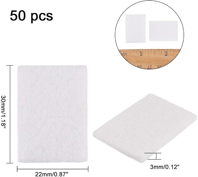 PH PandaHall Unscented Aroma Pads, 50 Pack 1.1x0.8 Aroma Oil Refill Pads - Image 7