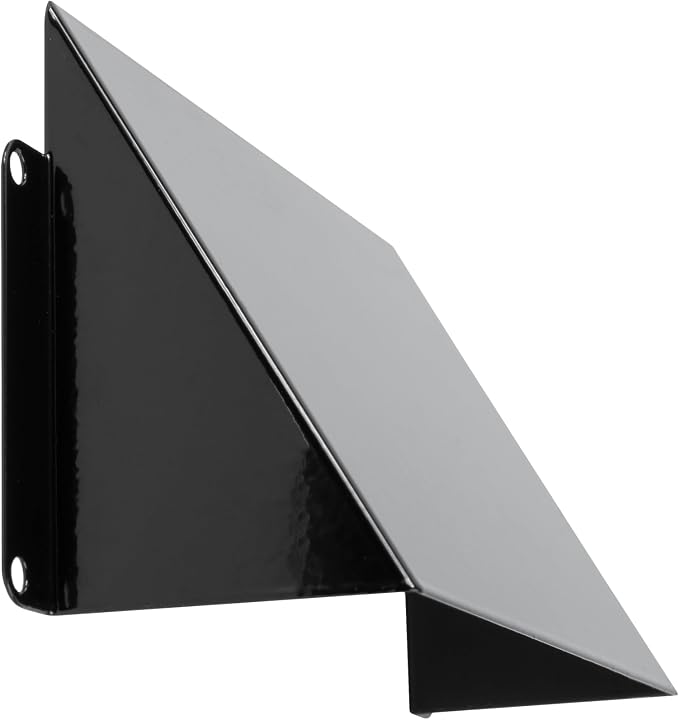 5.5" x 3" Black Galvanized Steel Vent Cover - Image 7
