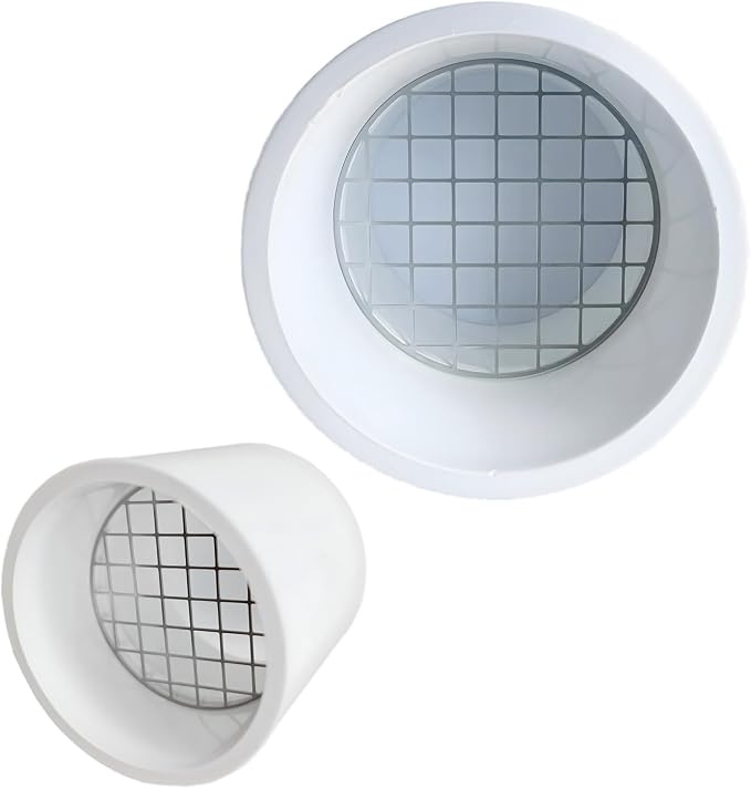 6" PVC Vent Cap with Stainless Steel Screen, 0°Vent Termination Cap - Image 9