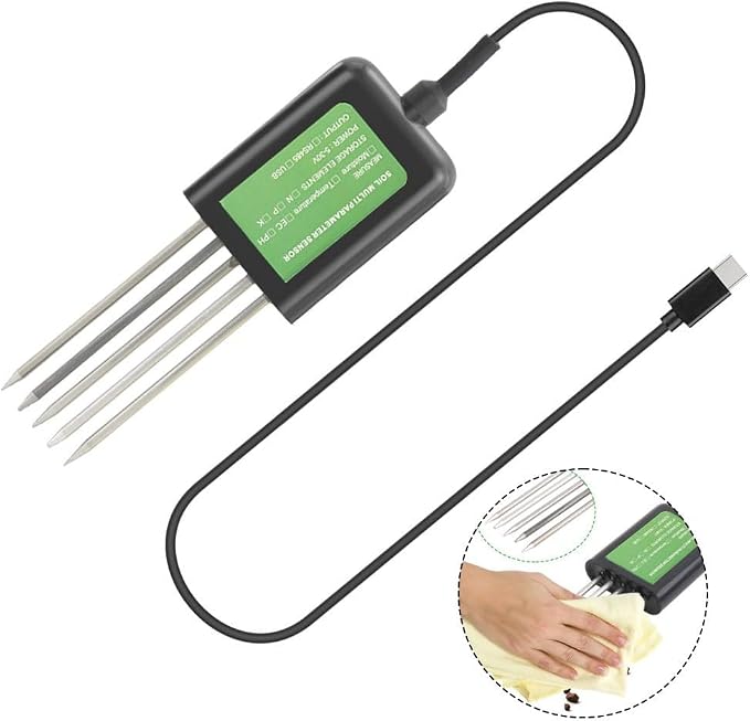8-in-1 USB Soil Sensor, Waterproof And Rust Proof Probe USB Sensor - Image 7
