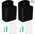 2 PCS Self Adhesive Remote Holder Wall Mount Control Holders Small Wall Mounted by yeloumiss