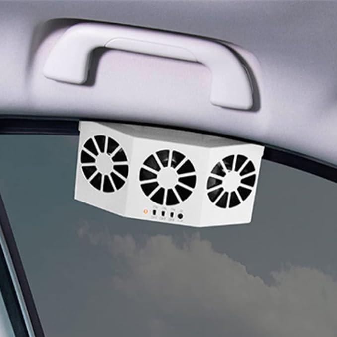 CYDZSW Car Solar Powered Window Exhaust Fan, Air Purifier, Solar Power Air Vent - Image 4