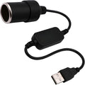 USB A Male to 12V Car Cigarette Lighter Socket Female Converter Cable by Unknown