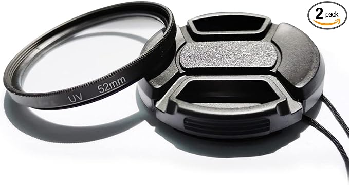 52mm Multi-Coated UV Protective Filter and 52mm Lens Cap Compatible by Unknown