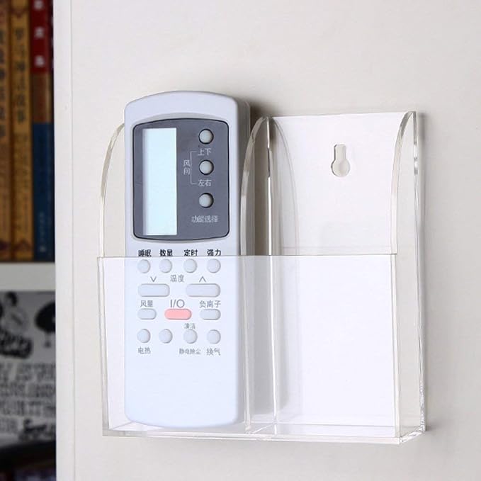 Remote Control Holder Organizer Wall Mount Acrylic Tidy - Image 2