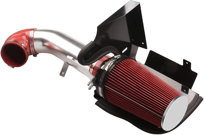 4 inch Cold Air IntakeSilver Tube + Heat Shield by MOOSUN
