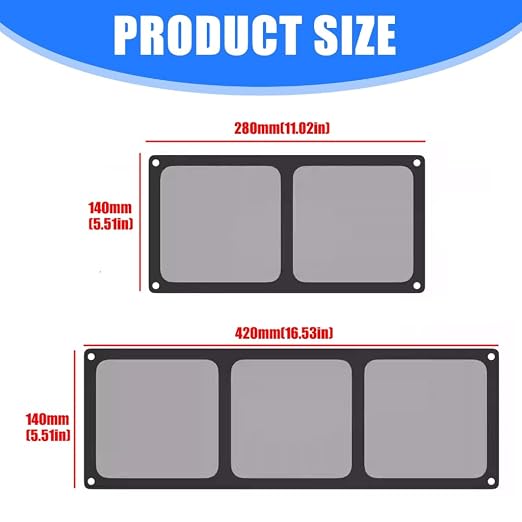140mm Computer Case Fan Dust Filter PC Mesh Screen Filter Cover Grills - Image 7
