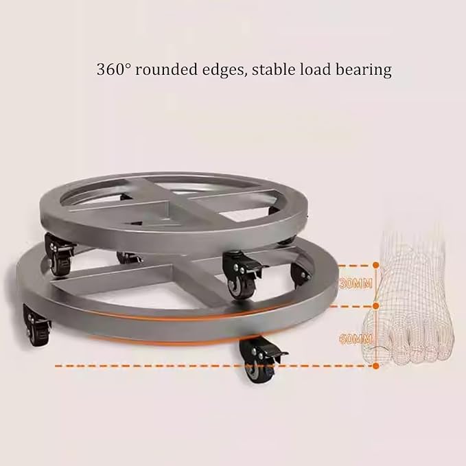 Outdoor Metal Plant Caddy with Wheels - Image 4